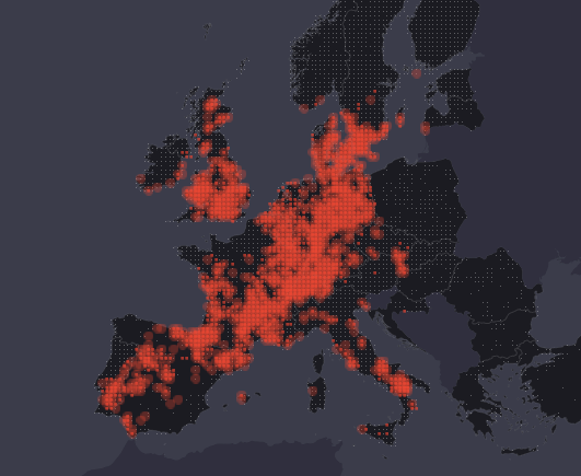 Januarifynd av röda glador i Europa 2010–2016
